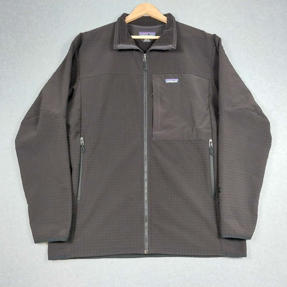 Patagonia Jacket Mens 2XL Black R2 Techface Waffle Fleece Full Zip 83626 Hiking